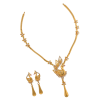 TANUJAA FANCY PEACOCK GOLD NECKLACE AND STUD